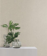 Tisket A Tasket Grey by York Wallcoverings Basketweave Osnaburg Vinyl Wallpaper Unpasted Scrubbable Strippable 54 in Wide Roll - UW1119