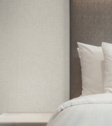 Heathered Linen Beige Faux Fabric Texture Wallpaper by York Wallcoverings Unpasted Scrubbable Non Woven Vinyl 54-in Wide - UW1124