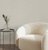 Heathered Linen Beige Faux Fabric Texture Wallpaper by York Wallcoverings Unpasted Scrubbable Non Woven Vinyl 54-in Wide - UW1124