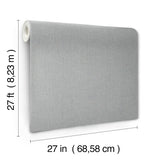 York Wallcoverings Heathered Linen Light Blue and Grey Faux Fabric Texture Non Woven Vinyl Wallpaper, 27 in x 27 ft Roll - UW1126N