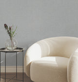 York Wallcoverings Heathered Linen Light Blue and Grey Faux Fabric Texture Non Woven Vinyl Wallpaper, 27 in x 27 ft Roll - UW1126N