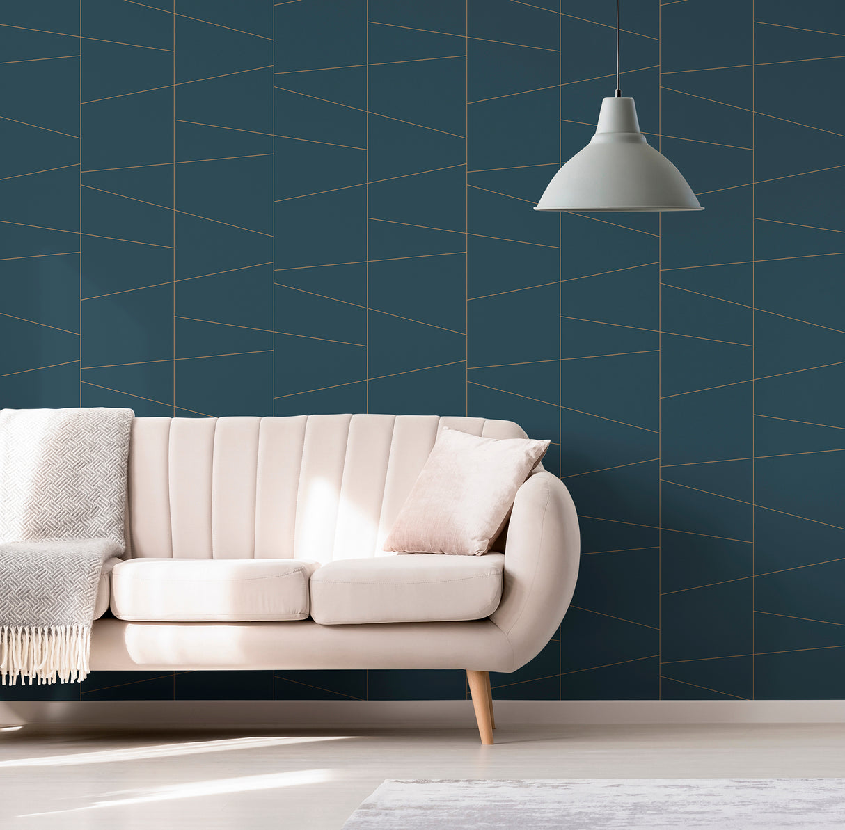 Fairmont Deco Fracture Blue by Brewster Geometric Non Woven Wallpaper- Brewster Home Fashions UW24789