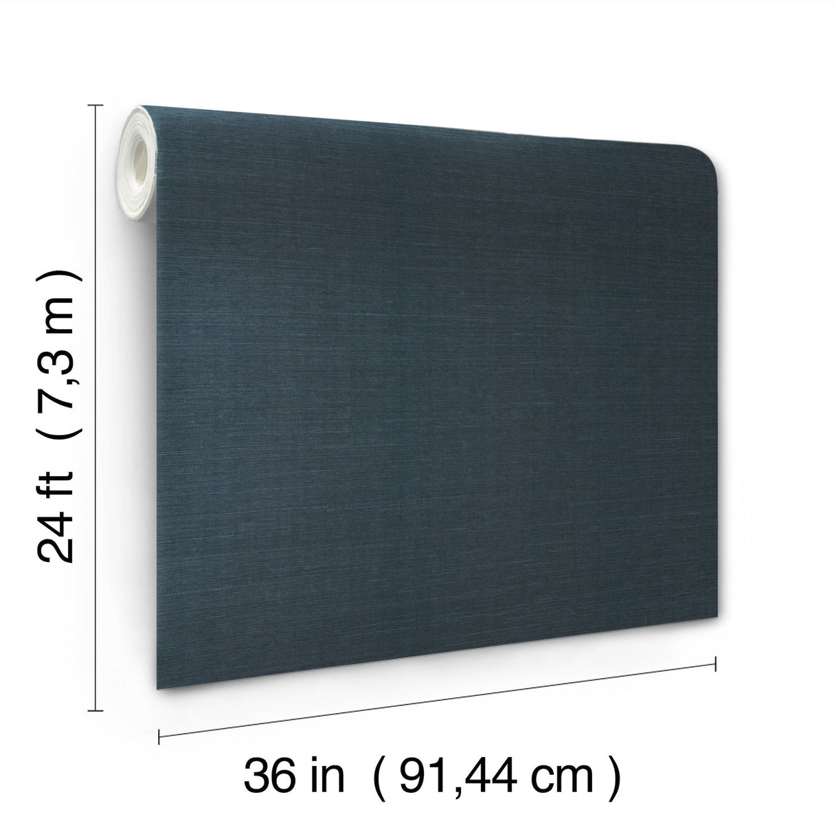 Plain Indigo Grass Grasscloth Wallpaper with Traditional Sisal Texture - York VG4405MH