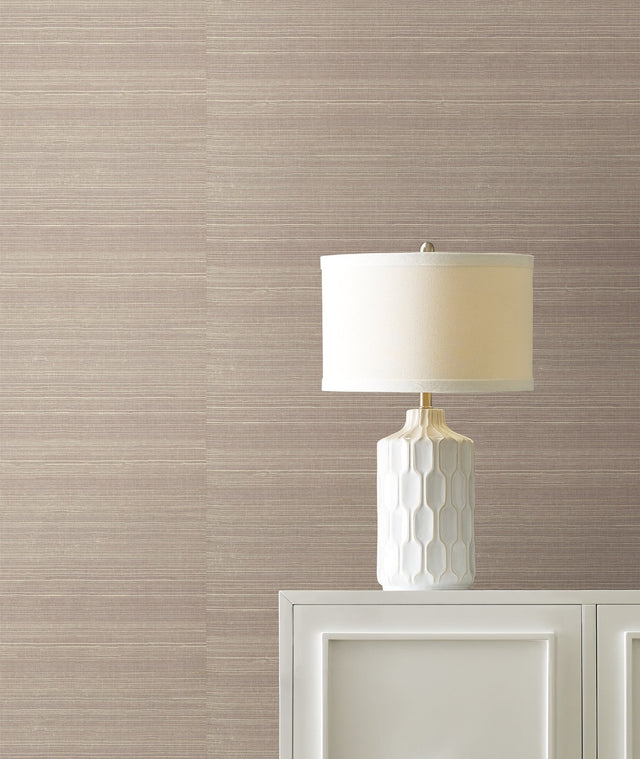 Maguey Sisal Pale Grey Grasscloth Wallpaper - York VG4406NW