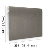 Crosshatch Black & Grey String Wallpaper with Transitional Solid Weave - York VG4412MH