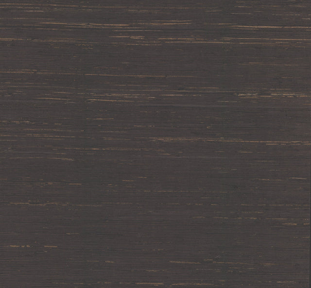 Inked Grass Charcoal Wallpaper with Natural Grasscloth Look - York VG4415