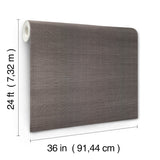 Maguey Sisal Silver Grasscloth Wallpaper with Metallic Effect - York VG4418NW