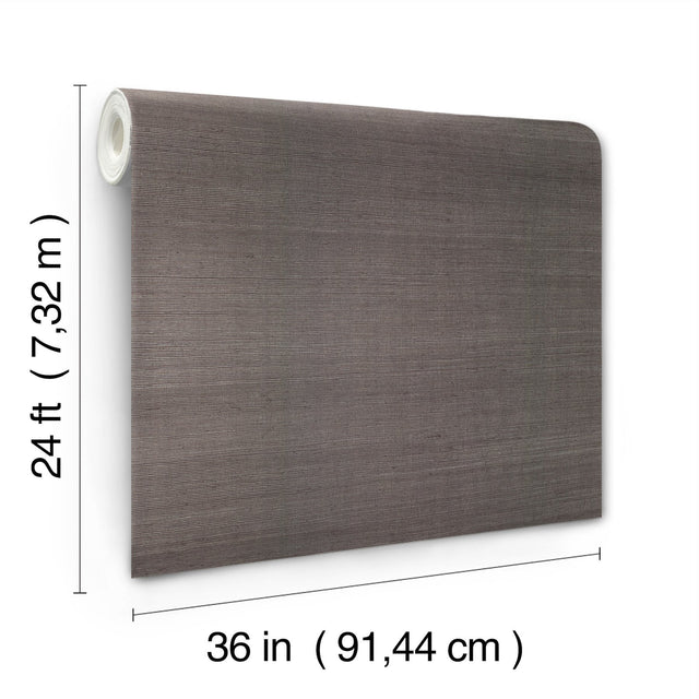 Maguey Sisal Silver Grasscloth Wallpaper with Metallic Effect - York VG4418NW