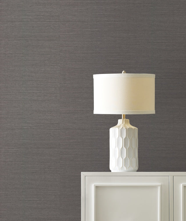 Maguey Sisal Silver Grasscloth Wallpaper with Metallic Effect - York VG4418NW