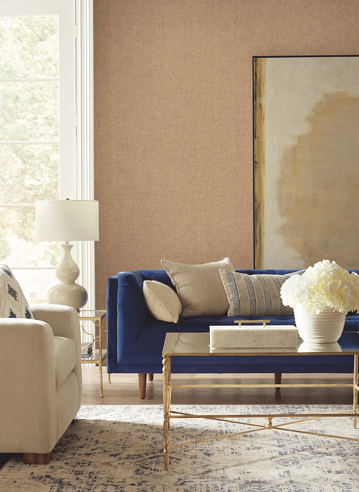 Interlocking Weave Sisal Grasscloth Brown Wallpaper with Natural Woven Texture - York VG4420