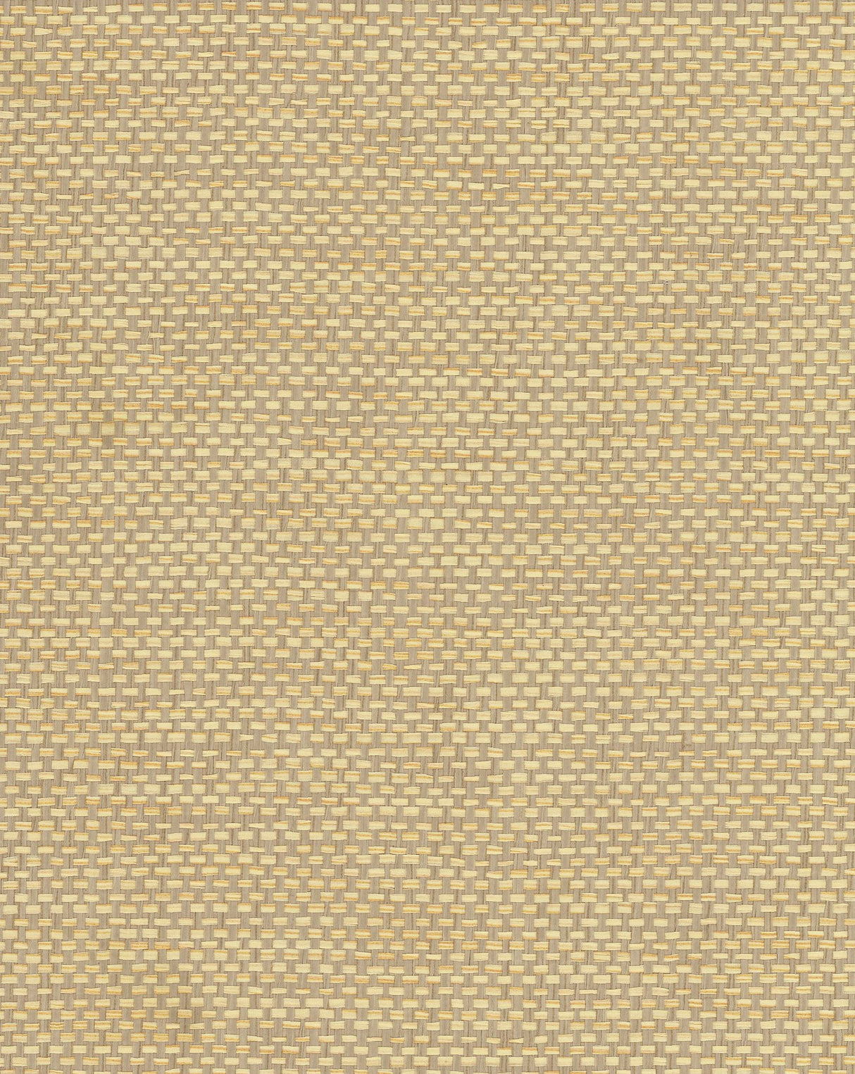 Woven Crosshatch White Grasscloth Wallpaper with Weaves Pattern - York VG4422