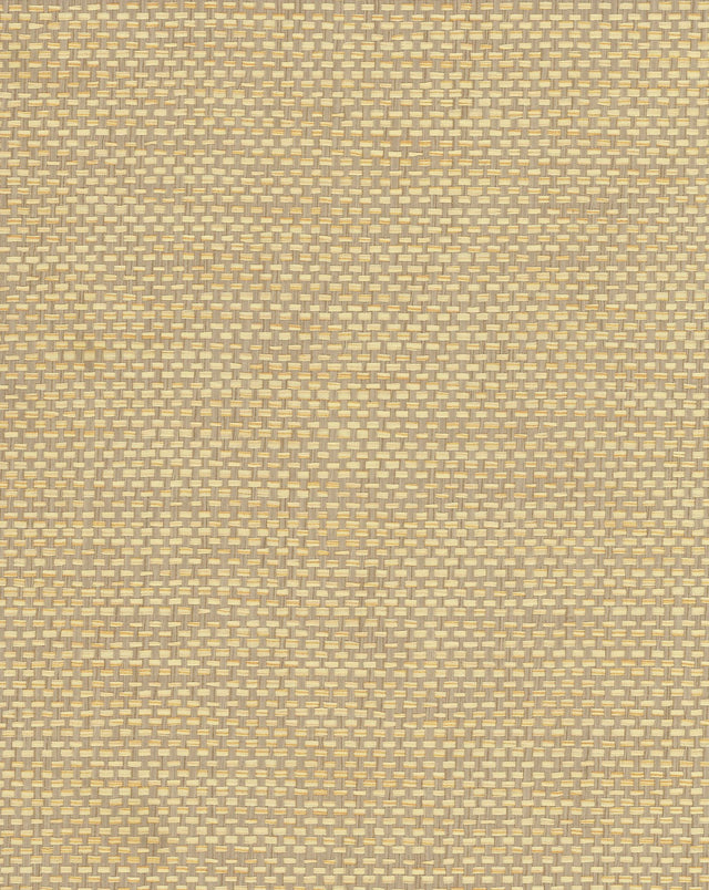 Woven Crosshatch White Grasscloth Wallpaper with Weaves Pattern - York VG4422