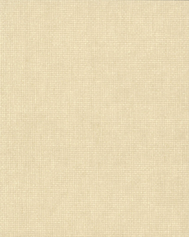 Woven Crosshatch White Grasscloth Wallpaper with Woven Weave Texture - York VG4424
