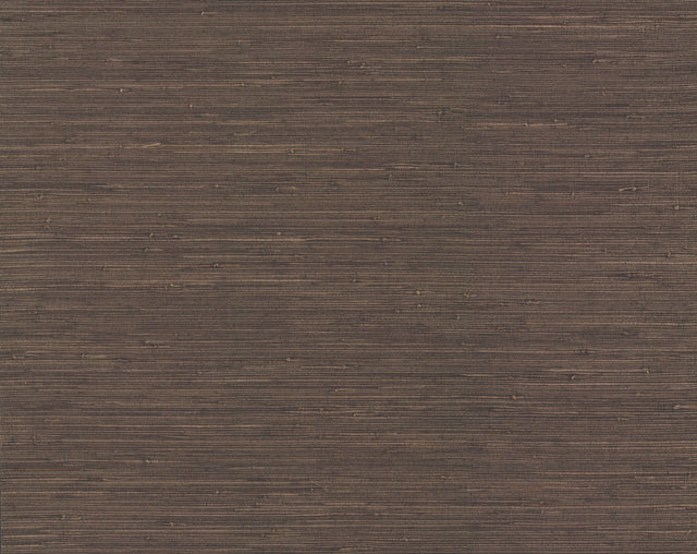 Knotted Grass Brown Grasscloth Wallpaper with Traditional Natural Weave - York VG4437GV