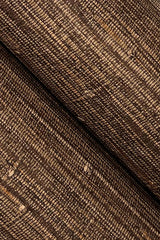 Knotted Grass Brown Grasscloth Wallpaper with Traditional Natural Weave - York VG4437GV