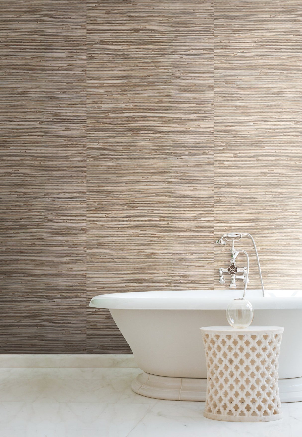 Wide Knotted Grass Metallic Grasscloth Wallpaper - York VG4441