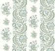 Beaumont Green Floral Stripe Wallpaper by Antonina Vella, roll view – VP1301