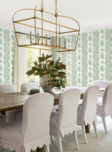 Beaumont Green by Antonina Vella Floral Stripe Wallpaper – York Designer Series VP1301