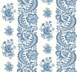 Beaumont Blue Floral Stripe Wallpaper roll and pattern - VP1302