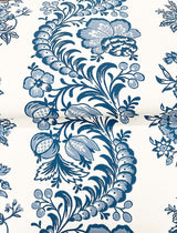 Beaumont Blue by Antonina Vella Floral Stripe Wallpaper – York Designer Series VP1302