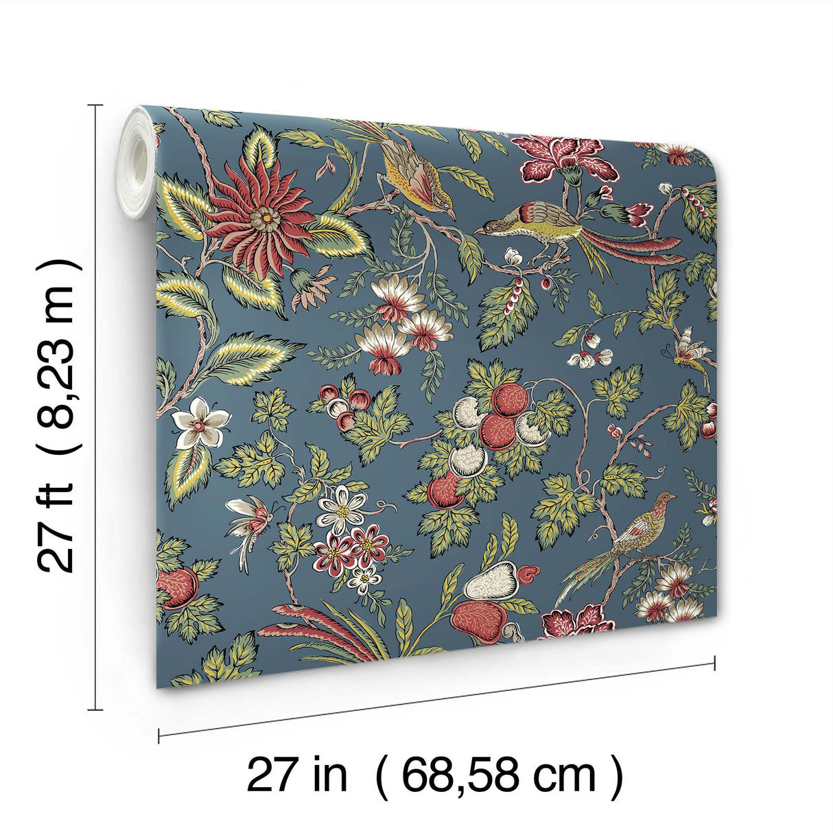 Parterre Indigo by Antonina Vella Jacobean Wallpaper – York Designer Series VP1311