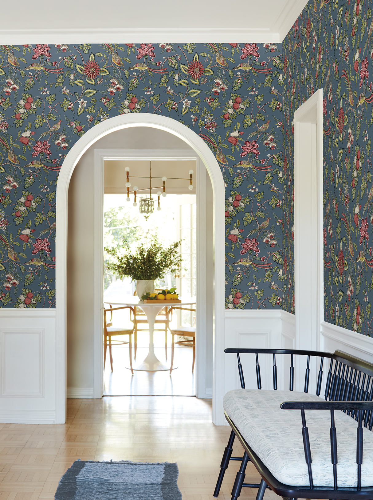 Parterre Indigo by Antonina Vella Jacobean Wallpaper – York Designer Series VP1311