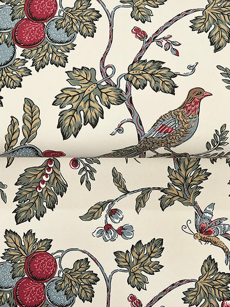 Parterre Raspberry by Antonina Vella Jacobean Wallpaper – York Designer Series VP1312