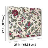 Parterre Raspberry by Antonina Vella Jacobean Wallpaper – York Designer Series VP1312