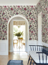 Parterre Raspberry by Antonina Vella Jacobean Wallpaper – York Designer Series VP1312