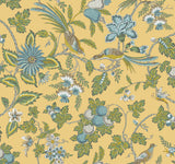 Parterre Light Yellow Jacobean Wallpaper VP1313 by Antonina Vella