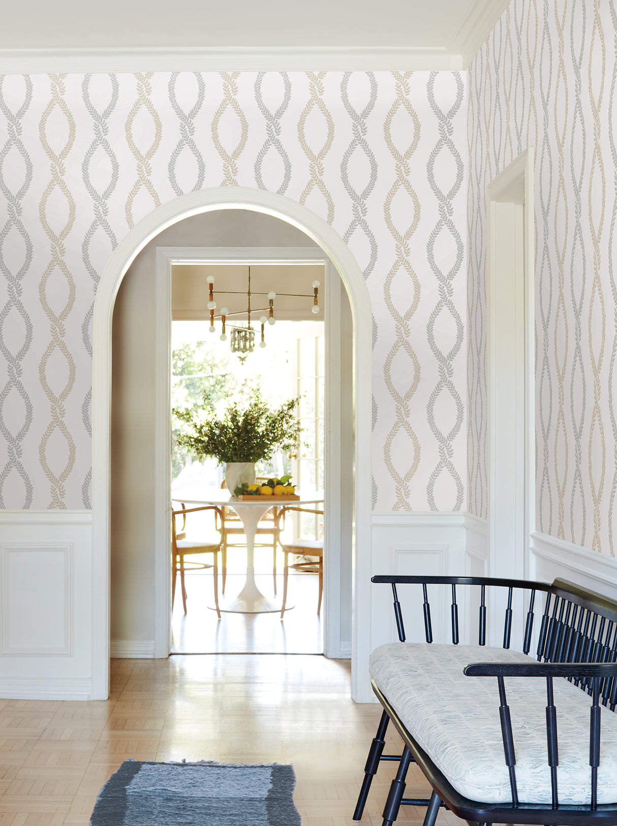 Laureate Neutral by Antonina Vella Vine Trellis Wallpaper – York Designer Series VP1322