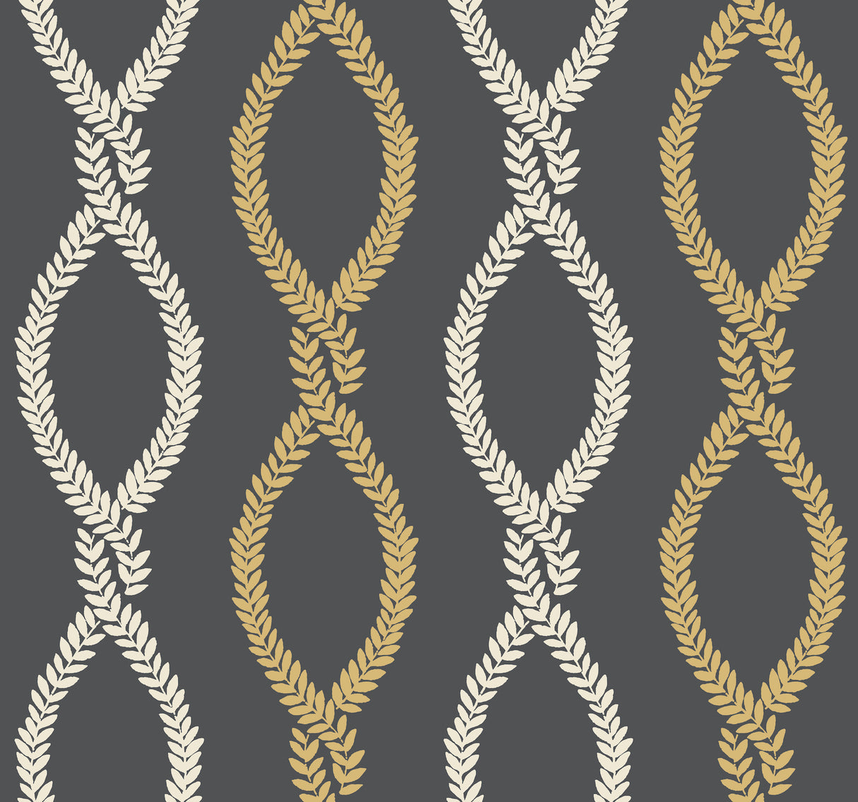 Laureate Black Vine Trellis Wallpaper VP1324 by Antonina Vella