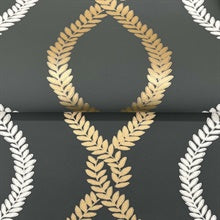Laureate Off Black by Antonina Vella Vine Trellis Wallpaper – York Designer Series VP1324