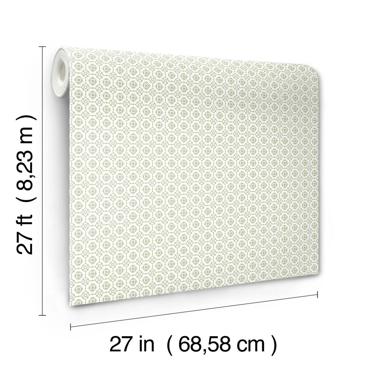 Priti Sage by Antonina Vella Floral Grid Wallpaper – York Designer Series VP1332
