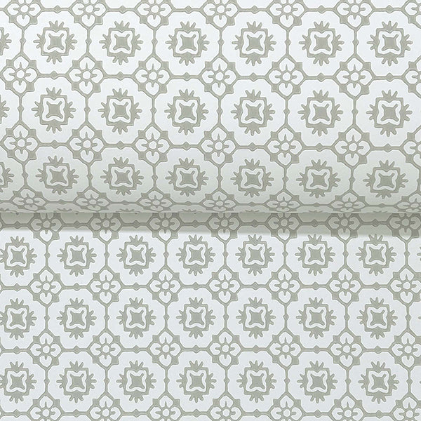 Priti Grey by Antonina Vella Floral Grid Wallpaper – York Designer Series VP1334