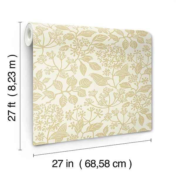 Rowen Honey by Antonina Vella Botanical Wallpaper – York Designer Series VP1341