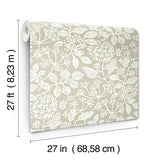 Rowen Taupe by Antonina Vella Botanical Wallpaper – York Designer Series VP1344