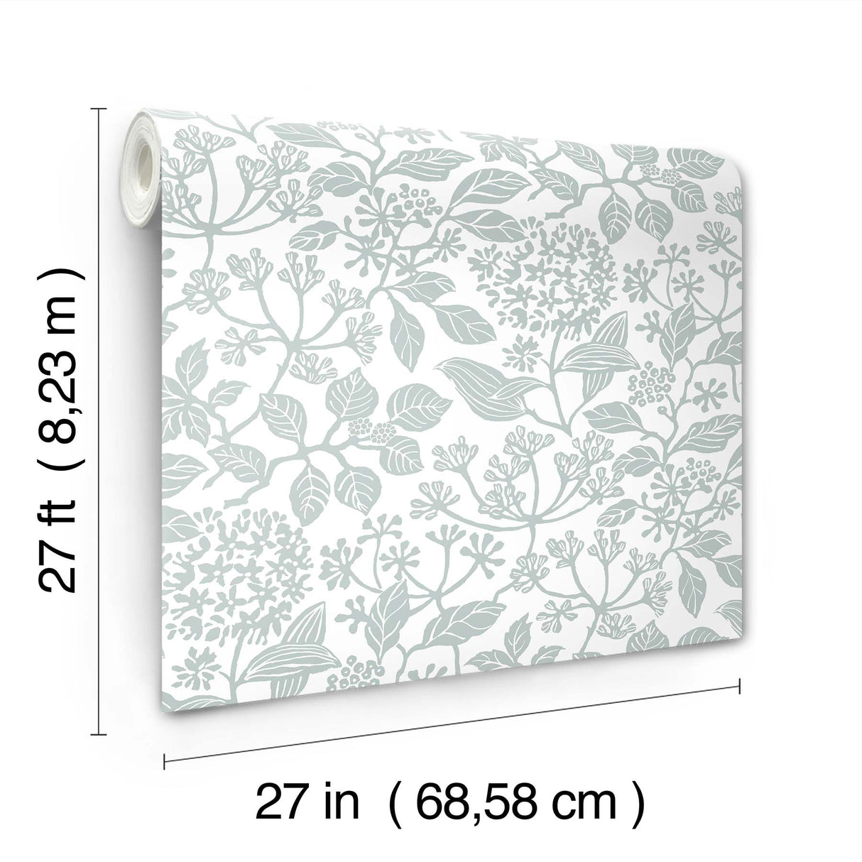 Rowen Light Blue by Antonina Vella Botanical Wallpaper – York Designer Series VP1346