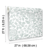 Rowen Light Blue by Antonina Vella Botanical Wallpaper – York Designer Series VP1346
