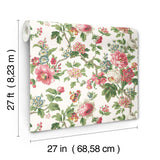 Beatrix Fuchsia by Antonina Vella Vintage Floral Wallpaper – York Designer Series VP1355