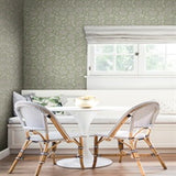 Chatsworth Garden Light Green by Antonina Vella Floral Trail Wallpaper – York Designer Series VP1362