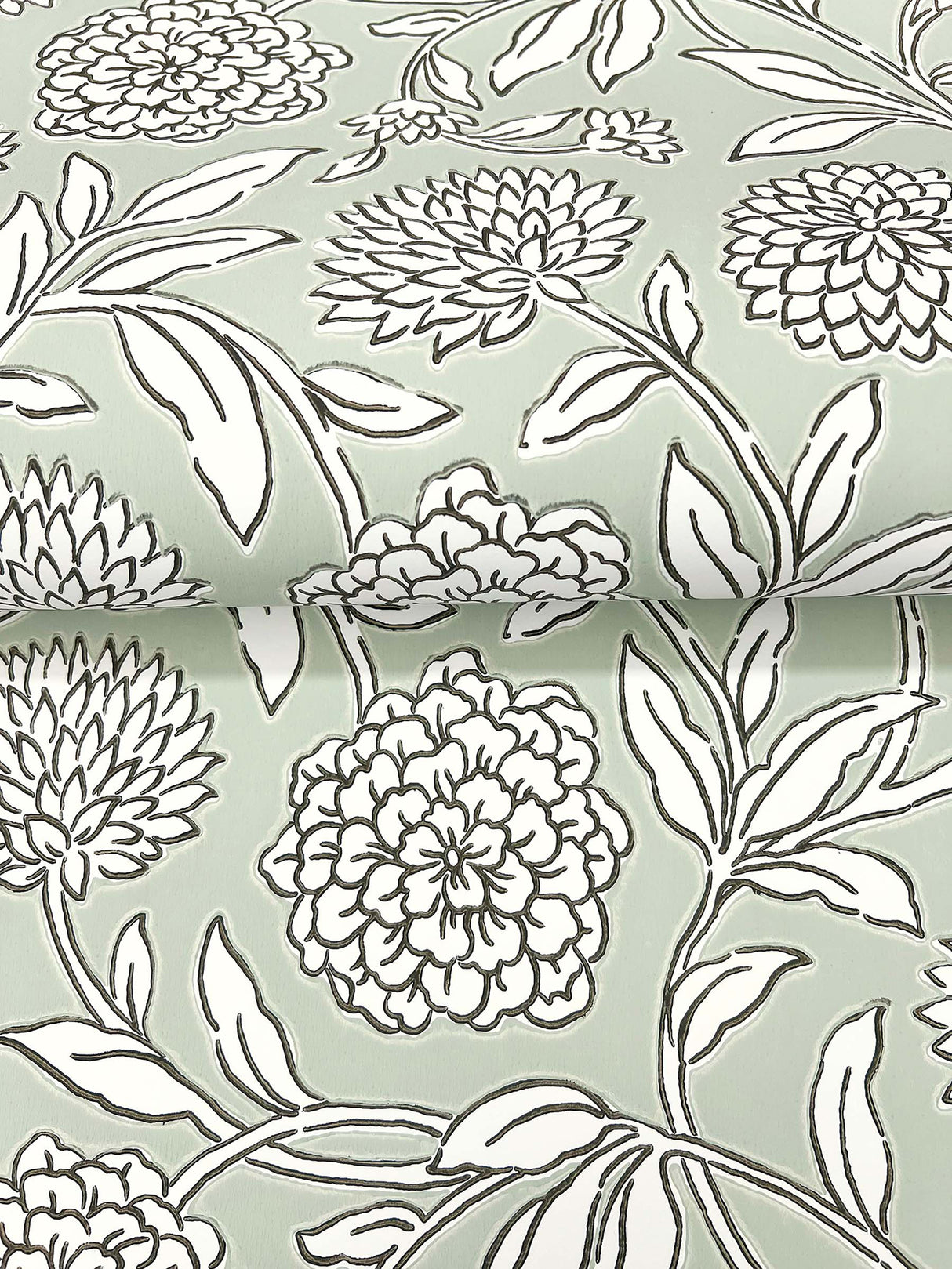 Chatsworth Garden Light Green by Antonina Vella Floral Trail Wallpaper – York Designer Series VP1362