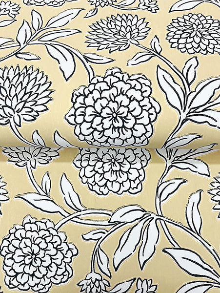 Chatsworth Garden Butter by Antonina Vella Floral Trail Wallpaper – York Designer Series VP1364