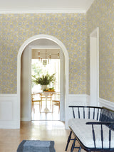 Chatsworth Garden Butter by Antonina Vella Floral Trail Wallpaper – York Designer Series VP1364