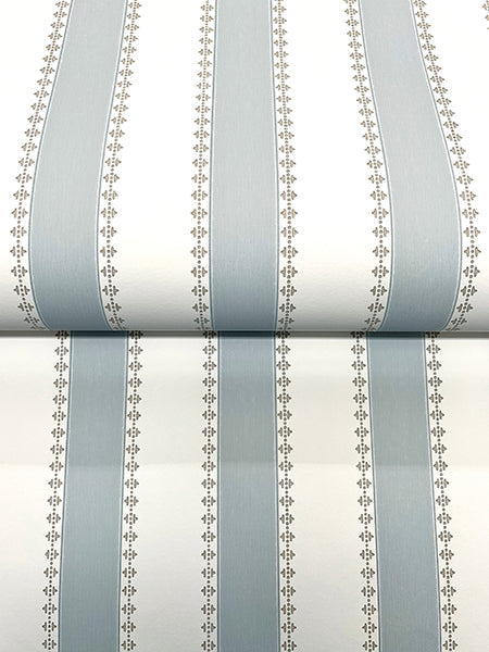 Tilford Light Blue by Antonina Vella Awning Stripe Wallpaper – York Designer Series VP1371