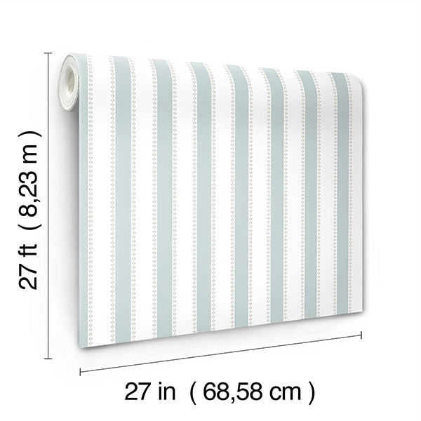 Tilford Light Blue by Antonina Vella Awning Stripe Wallpaper – York Designer Series VP1371