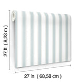 Tilford Light Blue by Antonina Vella Awning Stripe Wallpaper – York Designer Series VP1371