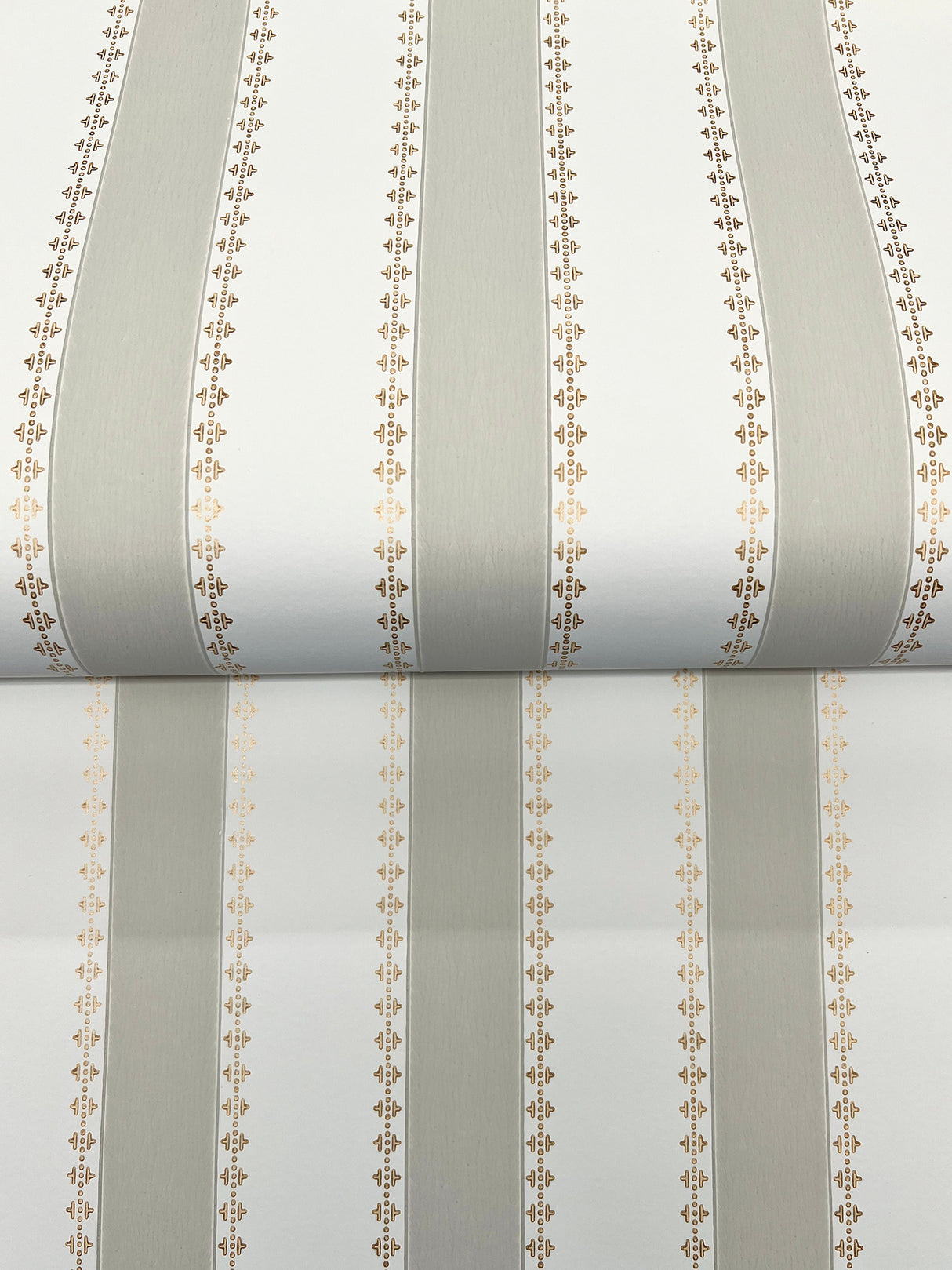 Tilford Beige by Antonina Vella Awning Stripe Wallpaper – York Designer Series VP1372