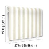Tilford Beige by Antonina Vella Awning Stripe Wallpaper – York Designer Series VP1372