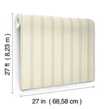 Tilford Neutral by Antonina Vella Awning Stripe Wallpaper – York Designer Series VP1374